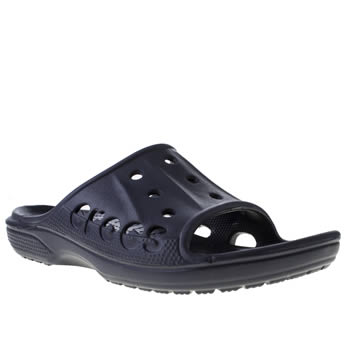 mens crocs navy baya slide sandals mens crocs navy baya slide sandals