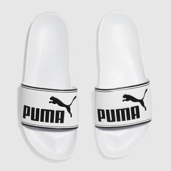 PUMA WHITE & BLACK LEADCAT SANDALS PUMA WHITE & BLACK LEADCAT SANDALS
