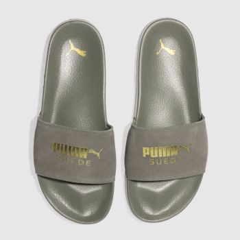 PUMA KHAKI LEADCAT SUEDE SANDALS PUMA KHAKI LEADCAT SUEDE SANDALS