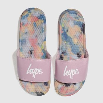 HYPE PINK & BLUE SPONGE SLIDER SANDALS HYPE PINK & BLUE SPONGE SLIDER SANDALS