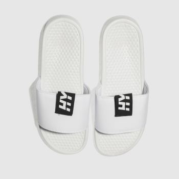 HYPE WHITE TAB SLIDER SANDALS HYPE WHITE TAB SLIDER SANDALS