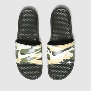 nike green & stone benassi jdi sandals nike green & stone benassi jdi sandals