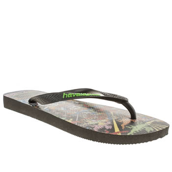 mens havaianas black & green wally sandals mens havaianas black & green wally sandals