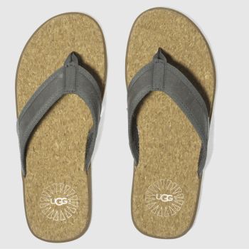 UGG GREY SEASIDE FLIP SANDALS UGG GREY SEASIDE FLIP SANDALS