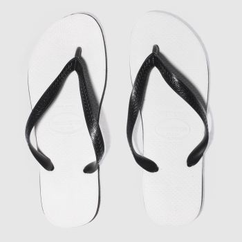HAVAIANAS WHITE & BLACK TRADICIONAL SANDALS HAVAIANAS WHITE & BLACK TRADICIONAL SANDALS