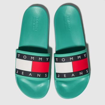 tommy hilfiger green tj flag pool slide sandals tommy hilfiger green tj flag pool slide sandals