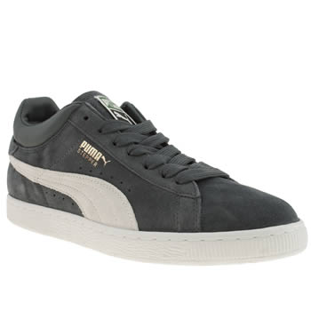 mens puma dark grey stepper classic trainers mens puma dark grey stepper classic trainers