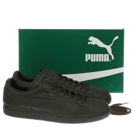 puma suede dark green