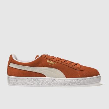 PUMA ORANGE SUEDE CLASSIC TRAINERS PUMA ORANGE SUEDE CLASSIC TRAINERS