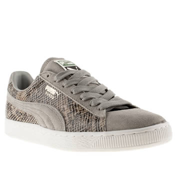 mens puma light grey suede classic snakeskin trainers mens puma light grey suede classic snakeskin trainers