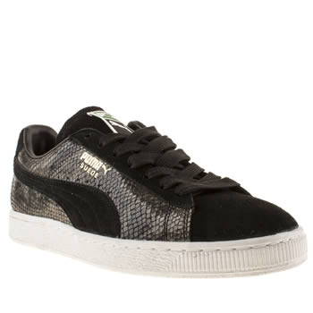 mens puma black suede classic snakeskin trainers mens puma black suede classic snakeskin trainers