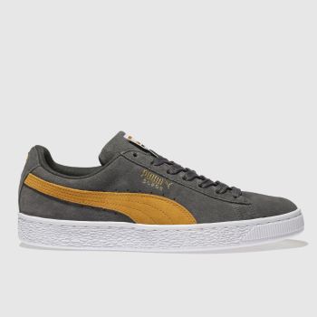 mens puma dark grey suede classic trainers mens puma dark grey suede classic trainers