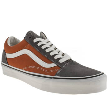 mens vans orange old skool trainers mens vans orange old skool trainers