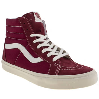 mens vans red sk8-hi reissue trainers mens vans red sk8-hi reissue trainers