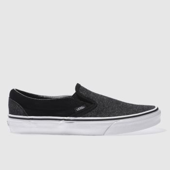 VANS BLACK CLASSIC SLIP-ON TRAINERS VANS BLACK CLASSIC SLIP-ON TRAINERS