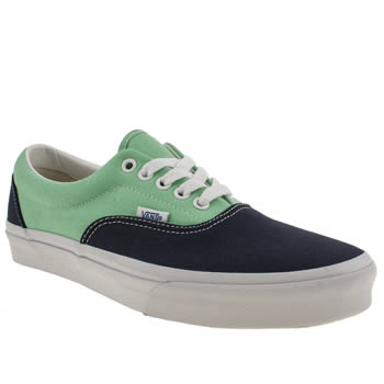 mens vans navy & green era trainers mens vans navy & green era trainers