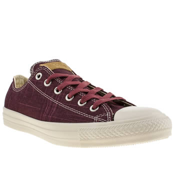 mens converse burgundy slub yarn ox trainers mens converse burgundy slub yarn ox trainers