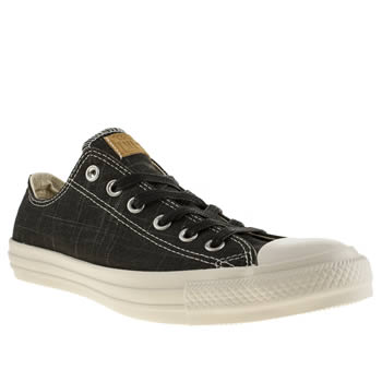 mens converse black & white slub yarn ox trainers mens converse black & white slub yarn ox trainers