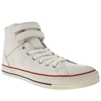 mens converse white & red all star 2 strap hi trainers mens converse white & red all star 2 strap hi trainers
