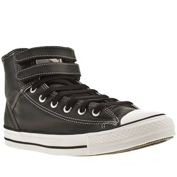 mens converse black & white as 2 strap hi trainers mens converse black & white as 2 strap hi trainers
