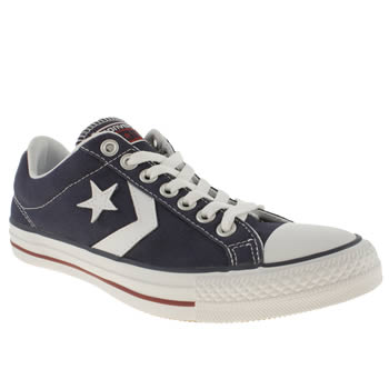 mens converse navy & red star player ev trainers mens converse navy & red star player ev trainers