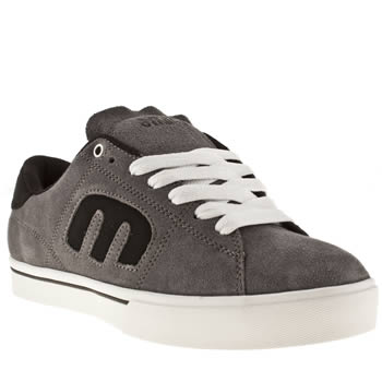 mens etnies grey & black santiago trainers mens etnies grey & black santiago trainers