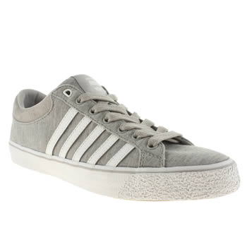 mens k-swiss light grey adcourt la trainers mens k-swiss light grey adcourt la trainers