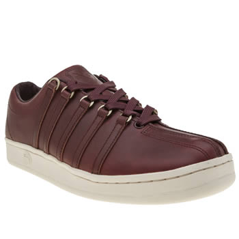 K-SWISS BURGUNDY CLASSIC 88 HORWEEN TRAINERS K-SWISS BURGUNDY CLASSIC 88 HORWEEN TRAINERS