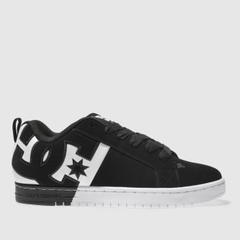 DC SHOES BLACK & WHITE DC COURT GRAFFIK SQ TRAINERS DC SHOES BLACK & WHITE DC COURT GRAFFIK SQ TRAINERS