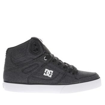 DC SHOES BLACK & GREY SPARTAN HIGH WC TX SE TRAINERS DC SHOES BLACK & GREY SPARTAN HIGH WC TX SE TRAINERS