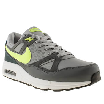 mens nike grey & lime air max span trainers mens nike grey & lime air max span trainers