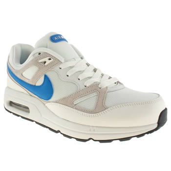 mens nike white & blue air max span trainers mens nike white & blue air max span trainers