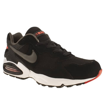 mens nike black & red air max triax trainers mens nike black & red air max triax trainers