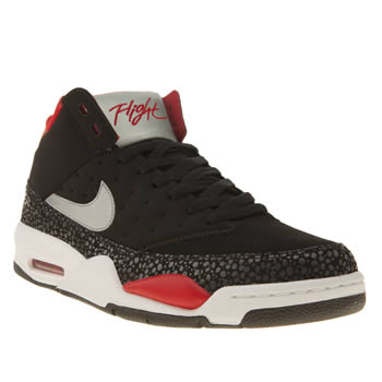 mens nike black & grey flight classic trainers mens nike black & grey flight classic trainers