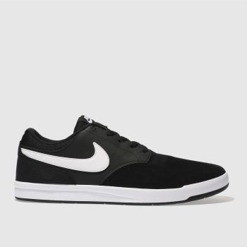 NIKE SB BLACK & WHITE FOKUS TRAINERS NIKE SB BLACK & WHITE FOKUS TRAINERS
