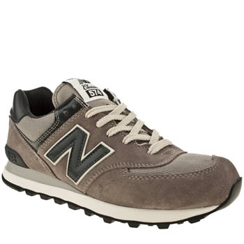 mens new balance grey & black 574 trainers mens new balance grey & black 574 trainers