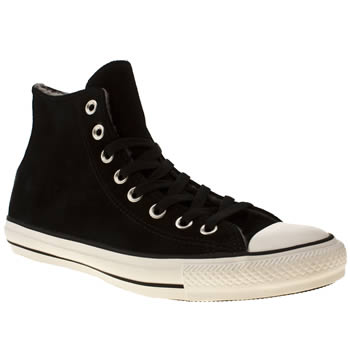 mens converse black & white all star suede shearling hi trainers mens converse black & white all star suede shearling hi trainers