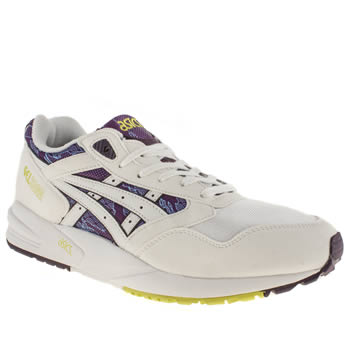 mens asics white & navy gel saga trainers mens asics white & navy gel saga trainers