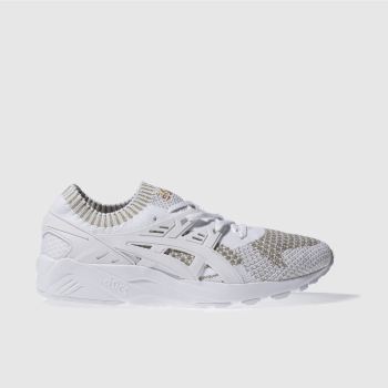 ASICS WHITE & GOLD GEL KAYANO KNIT TRAINERS ASICS WHITE & GOLD GEL KAYANO KNIT TRAINERS
