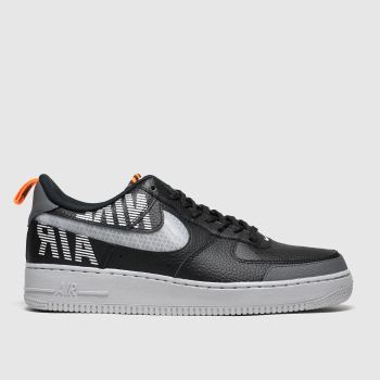 nike black & grey air force 1 07 lv8 trainers nike black & grey air force 1 07 lv8 trainers