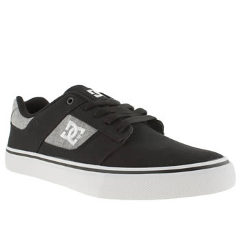 mens dc shoes black & grey bridge tx trainers mens dc shoes black & grey bridge tx trainers