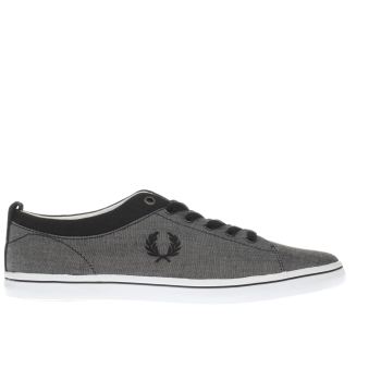 FRED PERRY GREY & BLACK HALLAM TRAINERS FRED PERRY GREY & BLACK HALLAM TRAINERS