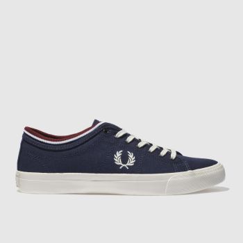 FRED PERRY NAVY & WHITE KENDRICK TIPP TRAINERS FRED PERRY NAVY & WHITE KENDRICK TIPP TRAINERS