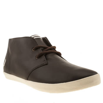 mens fred perry dark brown byron leather trainers mens fred perry dark brown byron leather trainers