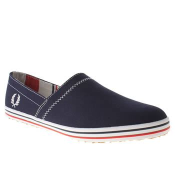 mens fred perry navy & white kingston stamp down trainers mens fred perry navy & white kingston stamp down trainers