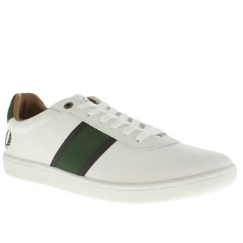 mens fred perry white & green sebright trainers mens fred perry white & green sebright trainers