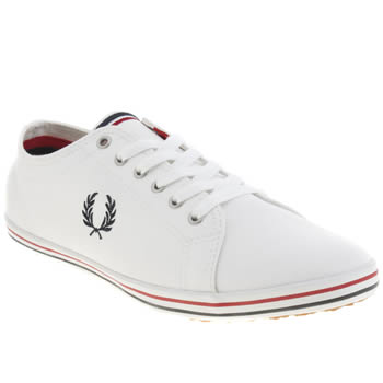 mens fred perry white & navy kingston twill trainers mens fred perry white & navy kingston twill trainers