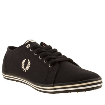 mens fred perry black & white kingston trainers mens fred perry black & white kingston trainers
