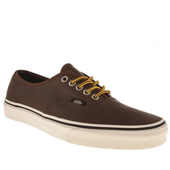 mens vans dark brown authentic trainers mens vans dark brown authentic trainers