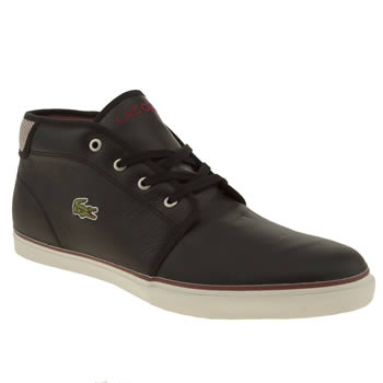 mens lacoste black & white ampthill mts trainers mens lacoste black & white ampthill mts trainers